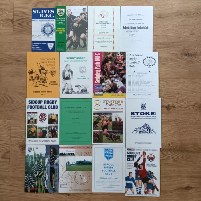 English Club Rugby Union Programmes 'S - Z' 1954 - 2015