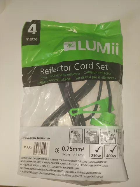 Lumii Grow set bundle inc reflector cord set/ 600w grow lamp/ reflector