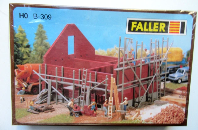 FALLER BAUSATZ HO B 309 NEU "ROHBAU MIT GERÜST", orig.verschweißt EUR
