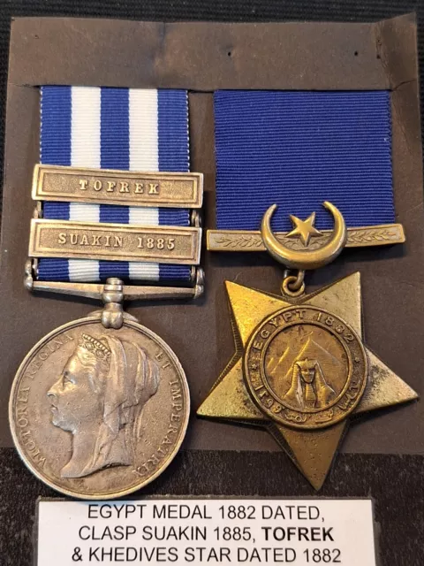 Victorian Egypt Campaign Medal Pair 41/2141 Pte J Beechey Royal Berkshire...