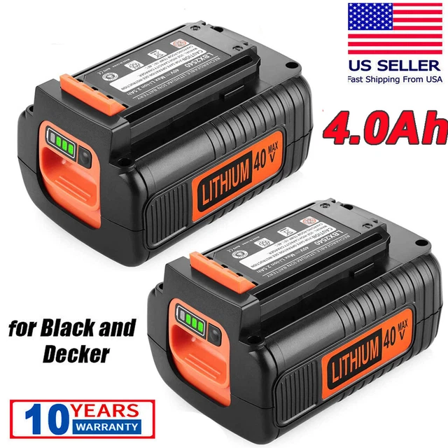2PACK 40 Volt for Black and Decker 40V Max Lithium Battery LBX2040 LBXR36 LSW36