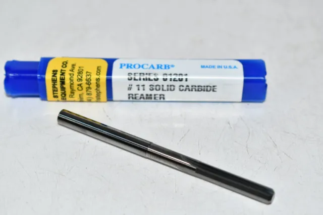 NEW Procarb Series: 01201 #11 Solid Carbide Reamer USA