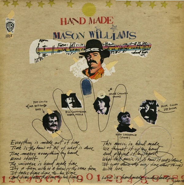 Mason Williams - Hand Made - Used Vinyl Record - P7350A