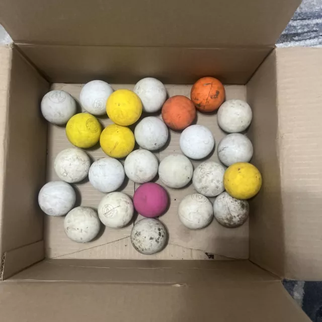 25 used lacrosse balls