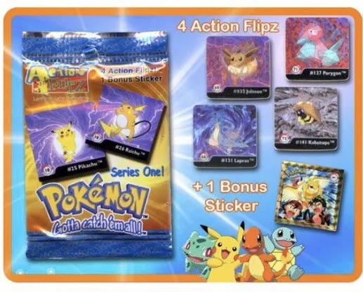 Pokemon 1 x Action Flipz Series One Sealed Booster pack  1999 Vintage