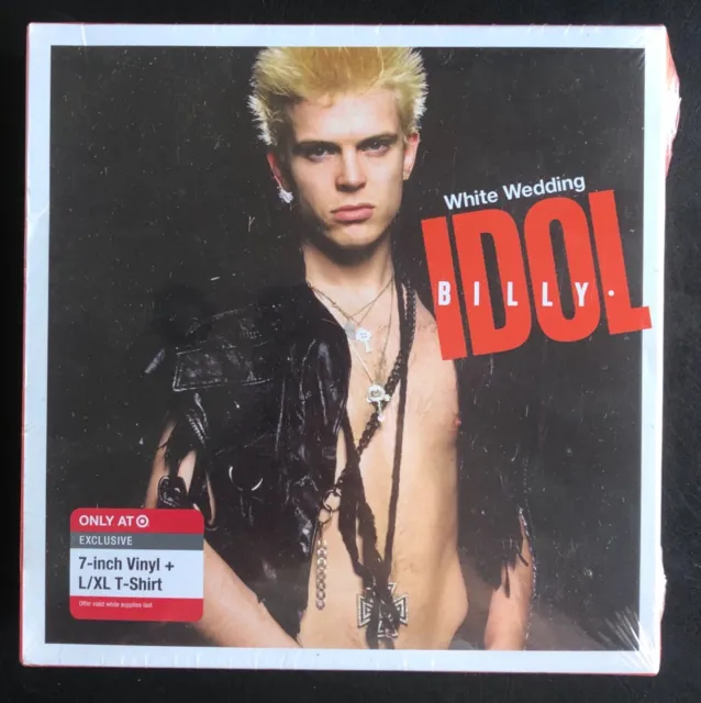 Billy Idol Limited Edition 7" Vinyl White Wedding/Hole In The Wall & L/XL Tee