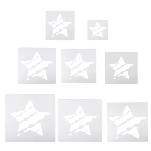 Star Painting Stencils, 8 Pack Paint Stencils Painting Template Style 4, White