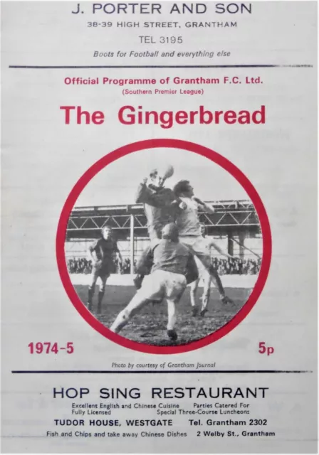 Grantham V Dartford 14/12/1974 Southern League - Premier Division