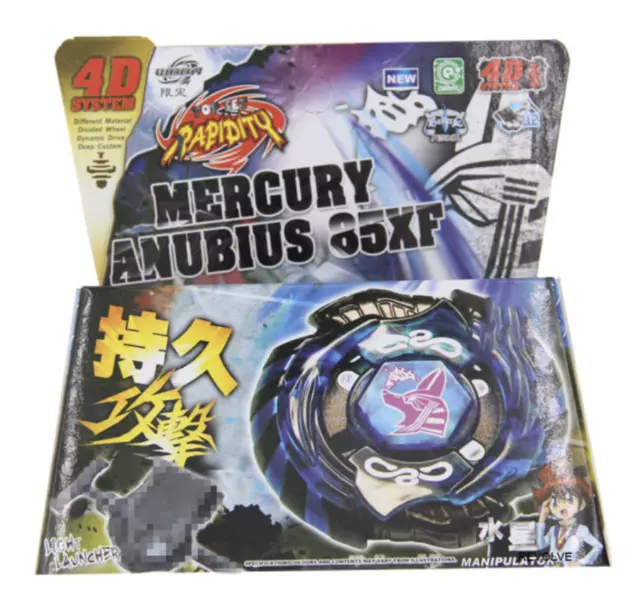 ☆ Beyblade Burst Mercury Anubius 4D Anubis Blue 85 Xf Bb111 Spinning Top + Launcher ☆