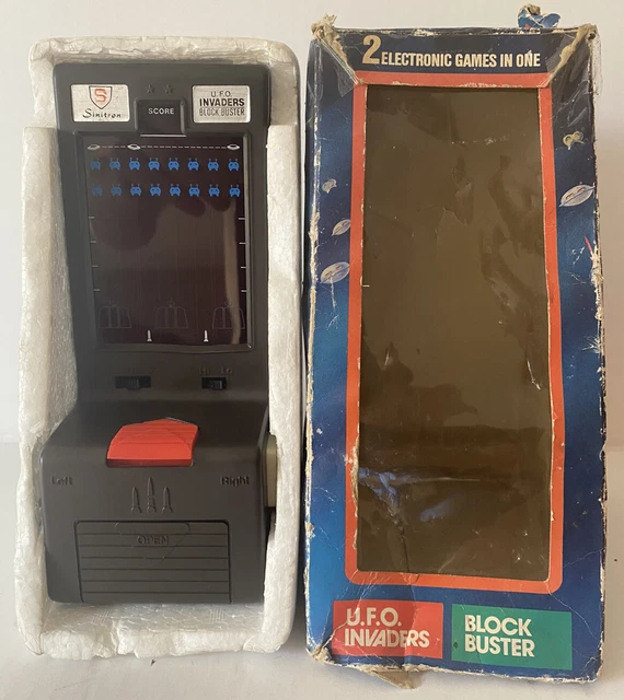 VINTAGE SINITRON U.F.O. Invaders & Block Buster Electronic Handheld
