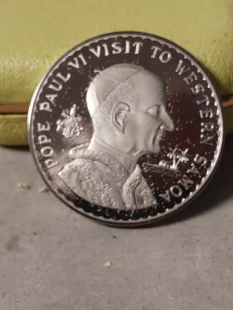 Samoa 1970 One 1 Tala Proof Pope Paul Vi Visit To Western Samoa Crown