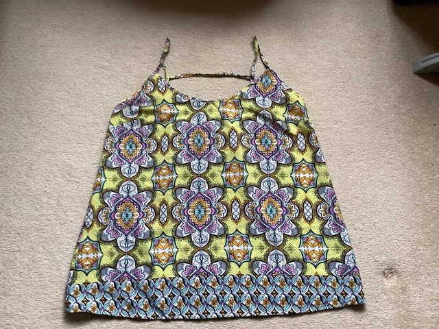 NEXT ~Camicia da donna bella floreale con cinturini/vacanza~taglia 10 in perfette condizioni