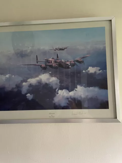 Robert Taylor Print-Lancaster-Signed By Group Captain Leonard Cheshire