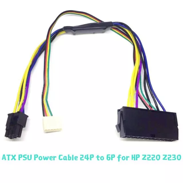 24Pin to6Pin Plastic ATX PSU Power Supply Cable Fit HP Z230 Z220 SFF Mainbo.-lm