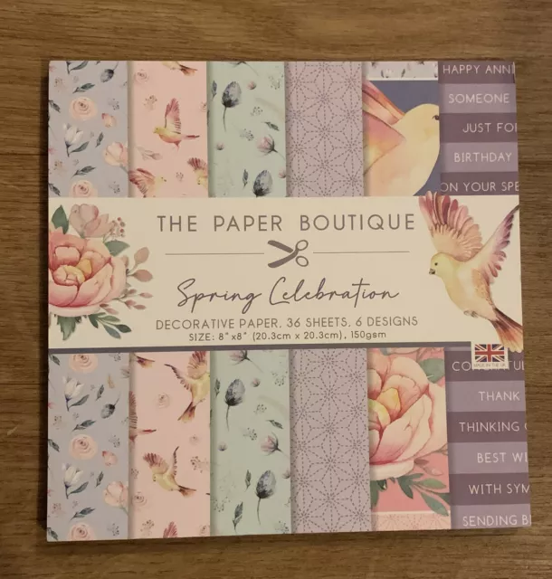 The Paper Boutique Frühlingsfeier 8x8 Deko Papier Pad Kartenherstellung Handwerk
