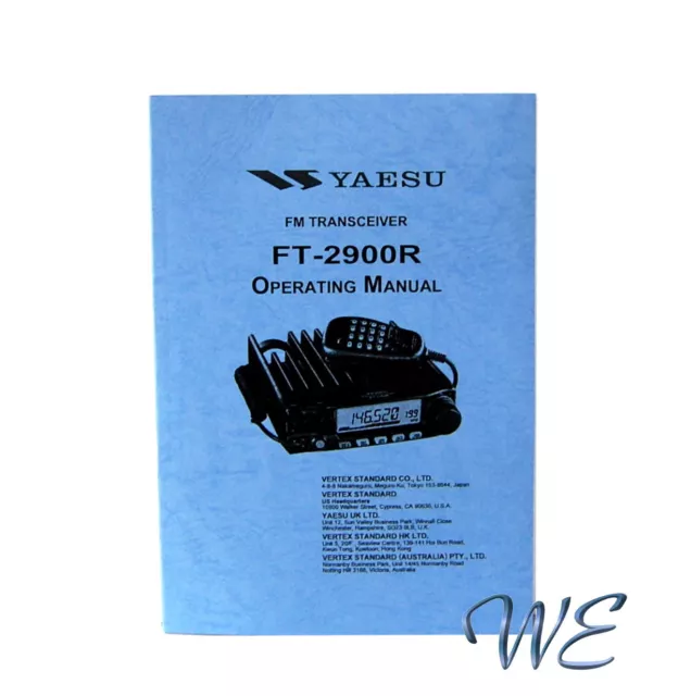 NEW Yaesu FT-2900R Operating Manual Book in English