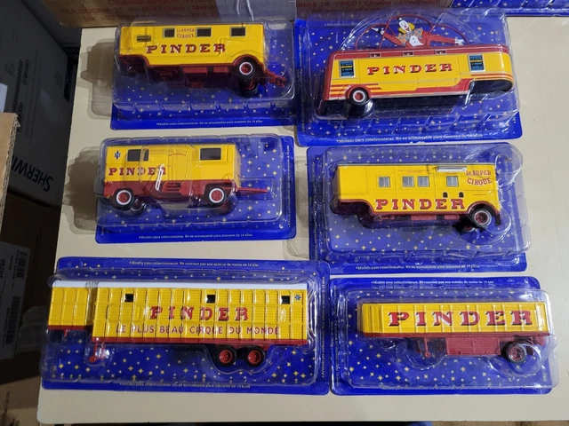 Lot De 6 Véhicules Cirque Pinder - Remorque Et Compresseur - Échelle 1/87 HO/H0 - Neufs