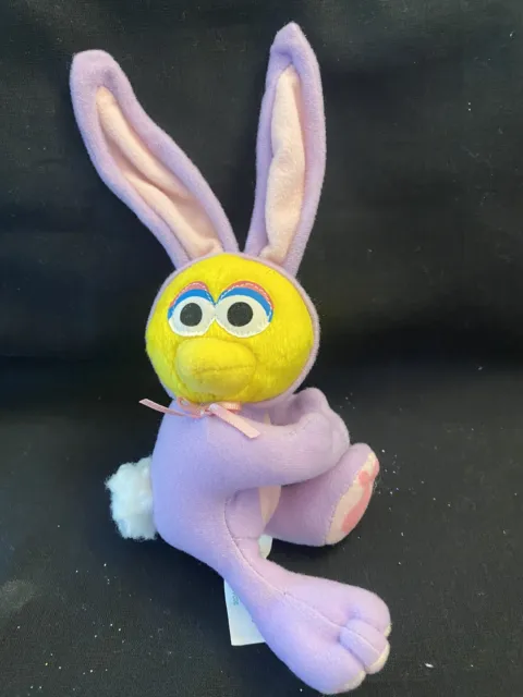 Fisher Price Sesame Street Basket Hugger plush Big Bird Bunny clip on Easter