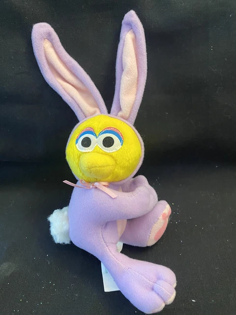 Fisher Price Sesame Street Basket Hugger plush Big Bird Bunny clip on Easter