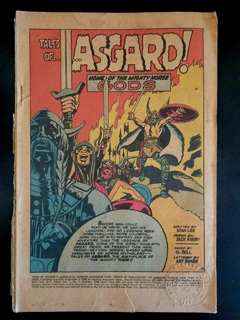 Tales of Asgard #1 (Oct 1968, Marvel)