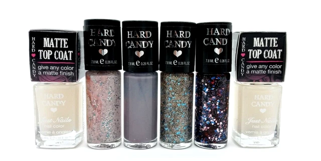 Hard Candy Nail Color No. 659  911 667 653  Matte Top Coat Lot of 6 New