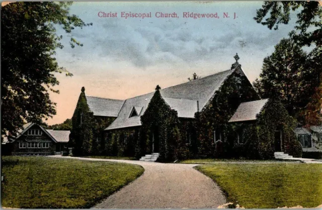 1920. Ridgewood, Nj. Christ Episcopal Church. Postcard Dd6