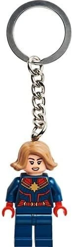 New LEGO Marvel Avengers Super Heroes Captain Marvel Minifigure Keychain, 854064