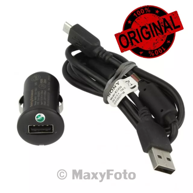 Sony Ericsson Caricabatteria Auto An401 5W Usb Con Cavo Microusb Black 791Ce6A