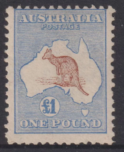 AUSTRALIA Roos - 1913 First Wmk £1 BROWN & BLUE  SG 15 MLH Cv 4500 [E3320]