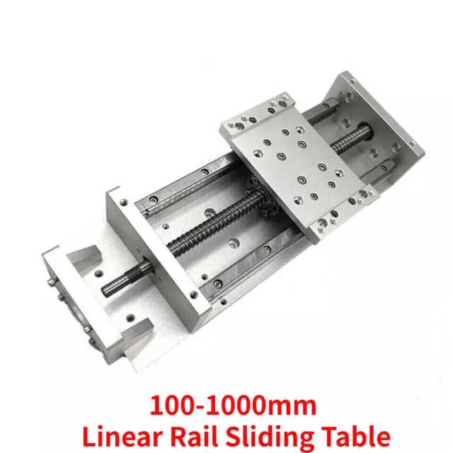 100-1000mm Linear Rail Sliding Table Cross Slide Module TH-20 SFU1605 Axis CNC