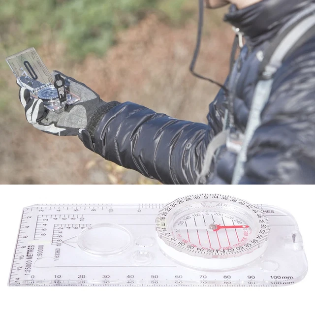 Bussola Geologica Multifunzionale Con Regolatore Declinazione – Impermeabile, Antiurto E Luminosa – Ideale Per Orienteering, Trekking E Avventure Outdoor