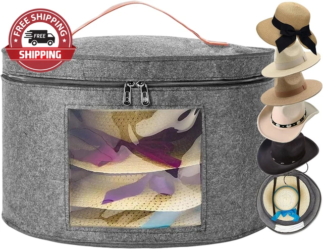 Hat Boxes for Women Storage,Hat Storage Box,Hat Box for Travel,Hats Organizer,Co