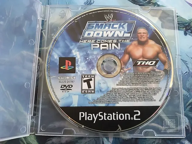 WWE SmackDown Here Comes The Pain (Sony PlayStation 2 PS2) Works, Pls Read