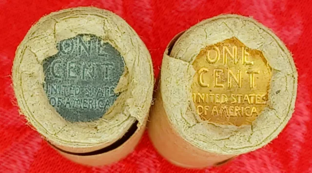 !!!!!!!1909 VDB/1927 S & Steel Lincoln wheat cent penny  roll
