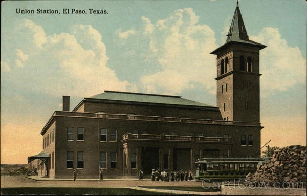 El Paso,TX Union Station Texas H. S. B. Antique Postcard Vintage Post Card