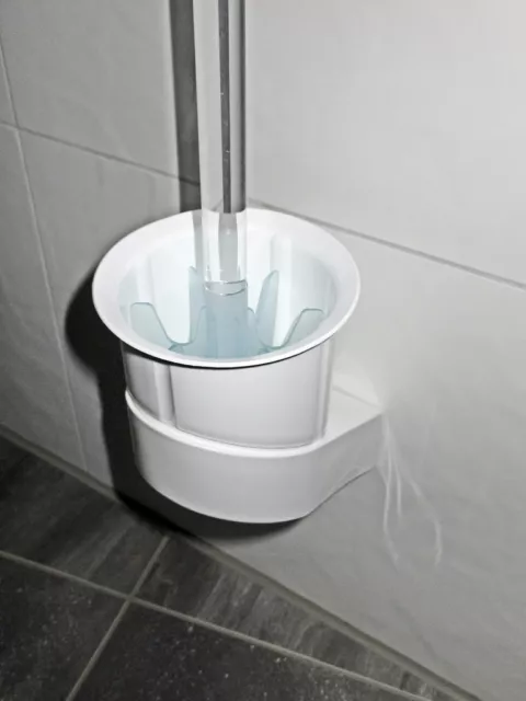 Neu! Flexibler Lamellenkopf Borstenlose WC Bürste Antibakteriell Wandmontage