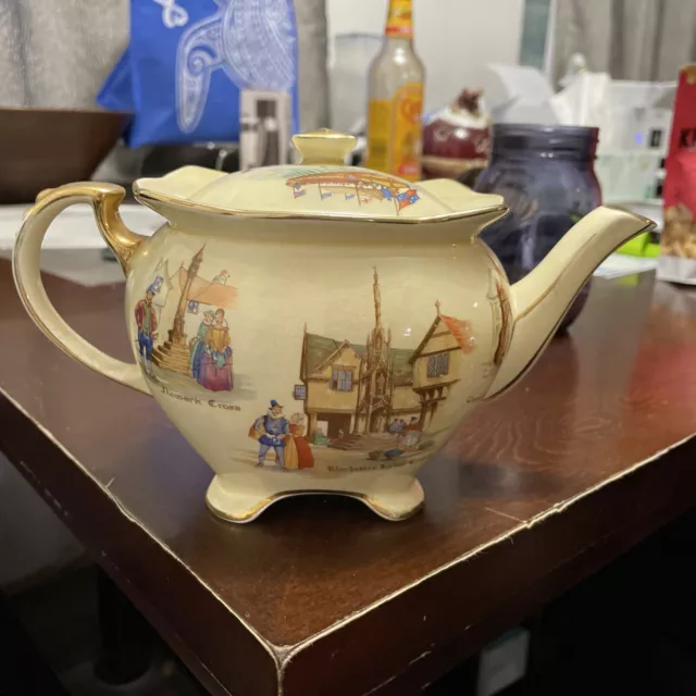 Royal Winton Grimwades Old English Markets Individual Teapot Vintage Rare