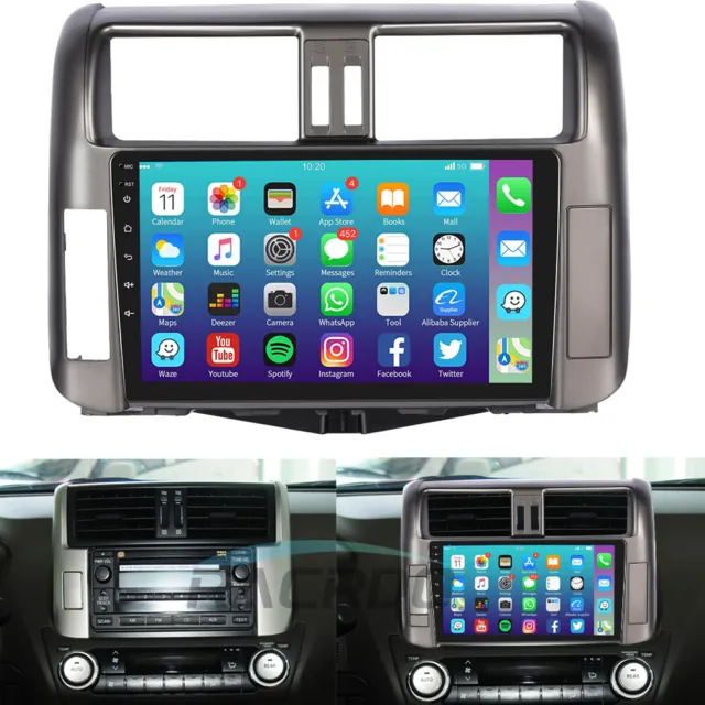 9" Android 11.0 Car Stereo Radio GPS Wifi BT RDS 16GB For Toyota Prado 2010-2013