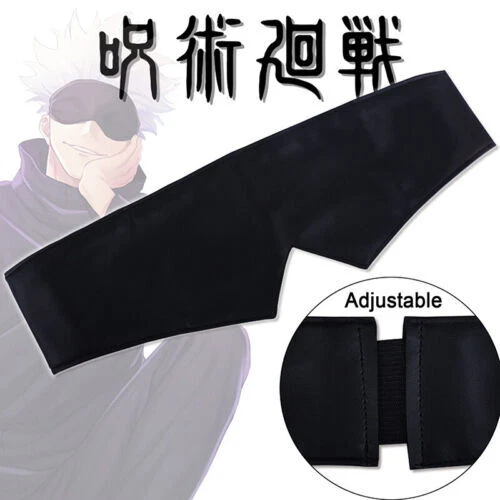 Gojo Mask Only GOJO MASK BLINDFOLD Cosplay Prop Anime Black Man Woman Hair Band ...