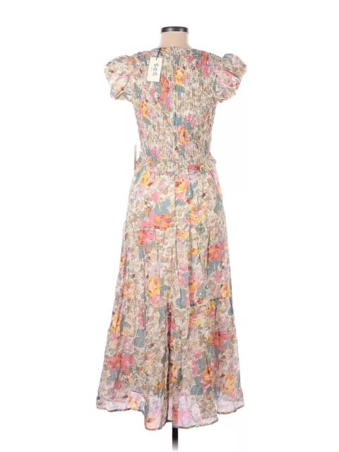 NWT Sea New York Ines in Cream Floral Smocked Tiered Midi Dress 6 $395 3