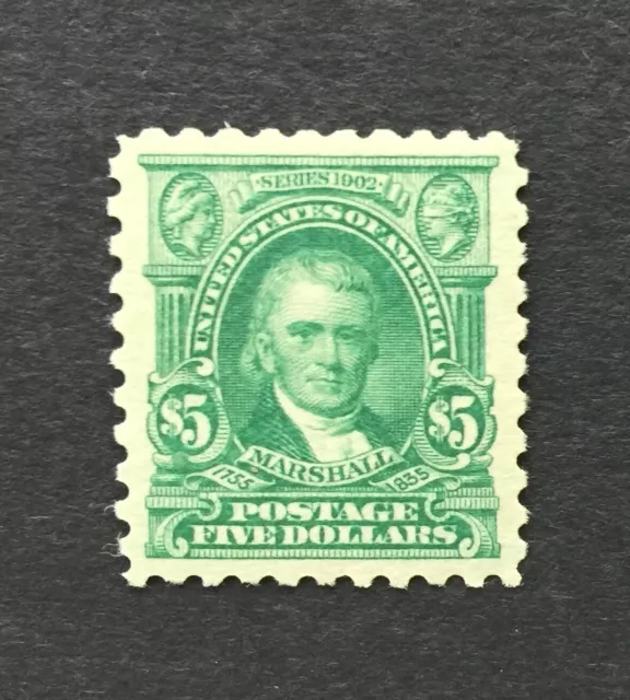 mystamps  US 480, $5 Marshall 1917, MH, OG, Certified 95, Extremely Fine-Superb