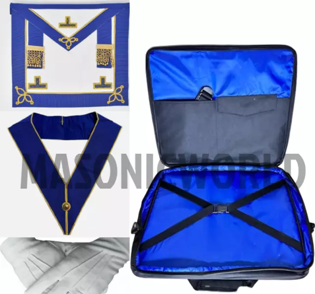 Masonic Regalia Soft Case Bag Craft Provincial Undress Apron Lambskin,Collar NEW