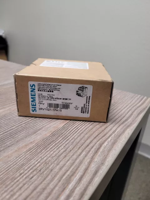 Siemens 3Rv1021-1Fa15, Sirius Circuit Breaker For Motor Protection