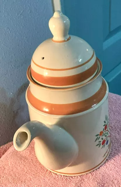 VTG 1970's-COFFEE POT by Museum Collection Stoneware Hearthside Eden-9.5"-EUC