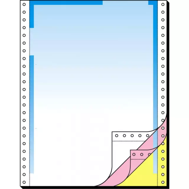 Computer-Briefbogen endlos, Farbverlauf blau, 3-fach sigel 26256 (4004360262562)