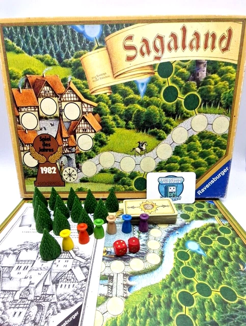 Ravensburger Sagaland 1981 Brettspiel Gesellschaftsspiel Vollständig Retro Alt