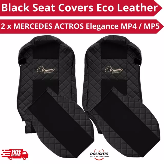 2 pcs set of Seat Covers FX13 Black for MERCEDES ACTROS Elegance MP4 / MP5 2011+