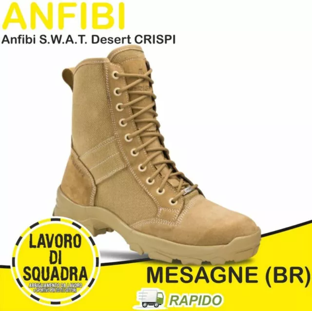 CRISPI SWAT Desert GTX® Anfibi Militari Coyote In GORETEX® Boots Security