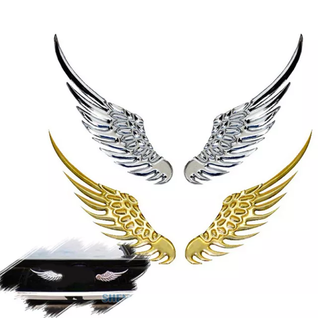 3D Angel Wings Decal Sticker Emblem (Chrome Wing / Gold Wing / Red Chr –  EzAuto Wrap