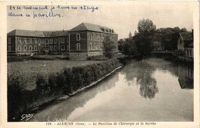 CPA ALENCON - Le Pavillon de Chirurgie et la Sarthe (435705)